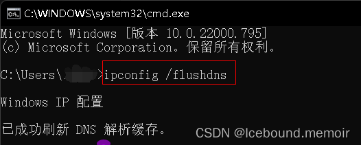 ipconfig /flushdns