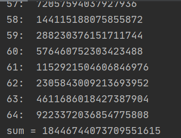 python任务：用米粒填充国际棋盘