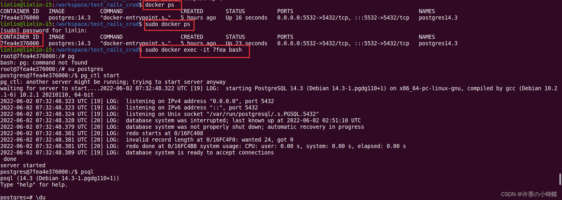 docker-postgres-docker-exec-it-id-bash-su-postgres-pg-ctl-start-stop-docker