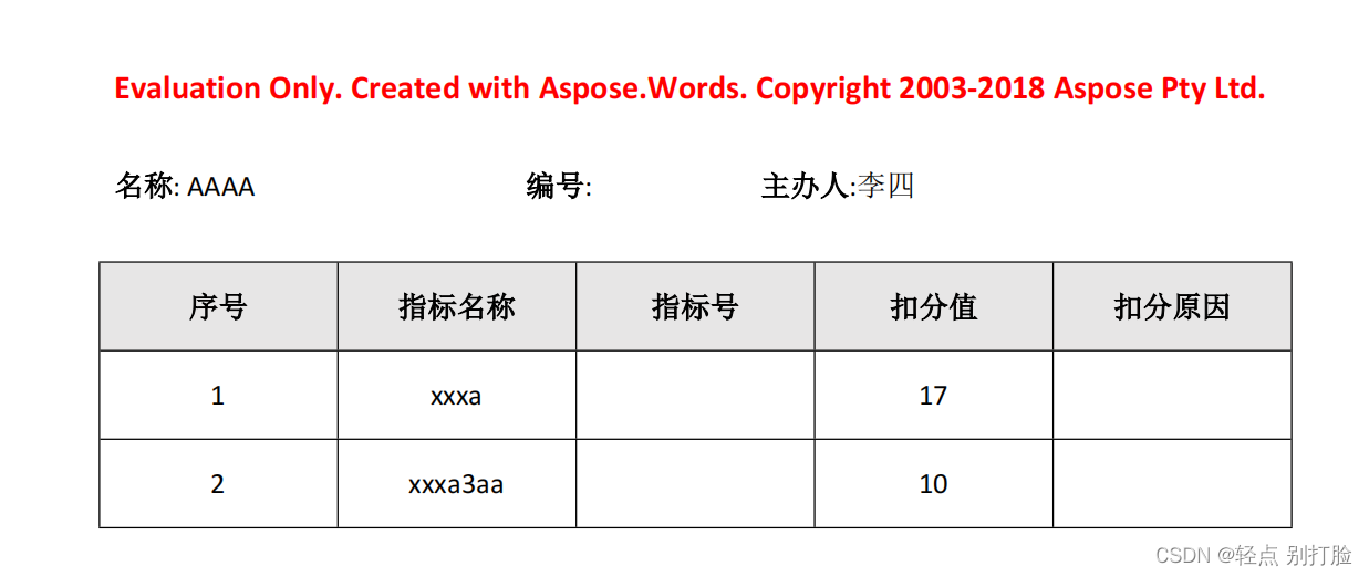 Word模板替换，并转PDF格式输出