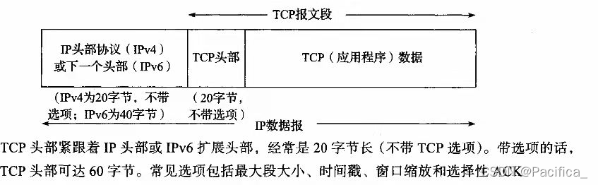 Encapsulación TCP en datagramas IP