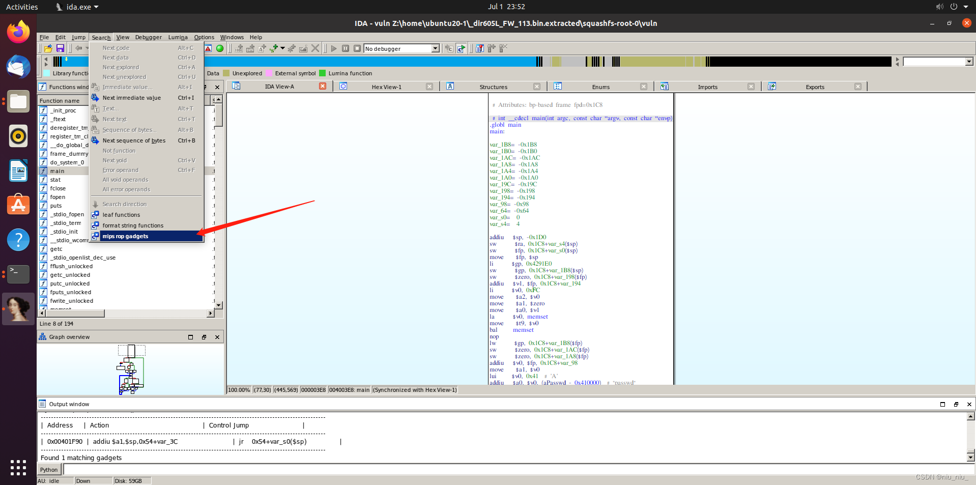 IDA及插件MIPSROP安装——《揭秘家用路由器0day漏洞挖掘技术》学习笔记_ida插件安装-CSDN博客