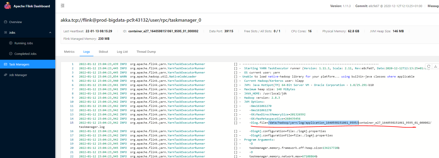Flink on Yarn 日志存储位置_flink的日志放哪了CSDN博客