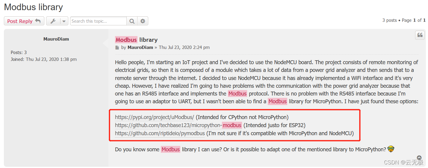 ESP8266基于MicroPython的Modbus TCP client实现案例_micropython modbus-CSDN博客