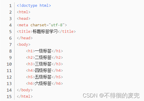 HTML的基本结构及基本标签_html文件结构和基本标记组成-CSDN博客