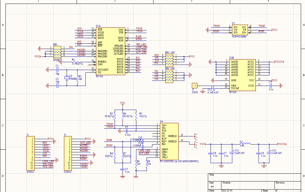 一使用altiumdesigner軟件完成stm32w5500的系統電路原理圖設計