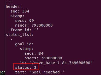 ROS获取目标点导航完成状态(rospy)