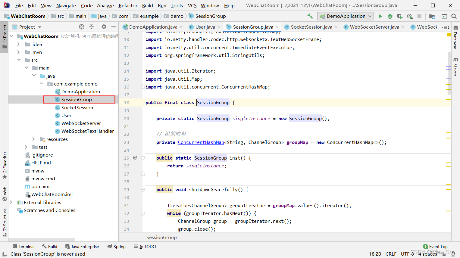 【IDEA】基于Springboot+Netty实现Web聊天室_idea启动netty实现聊天-CSDN博客
