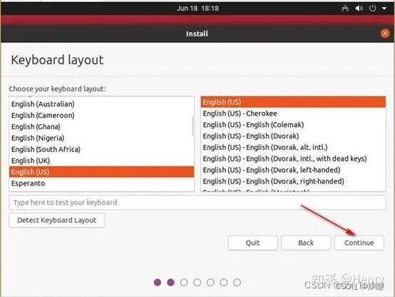 Choose keyboard layout