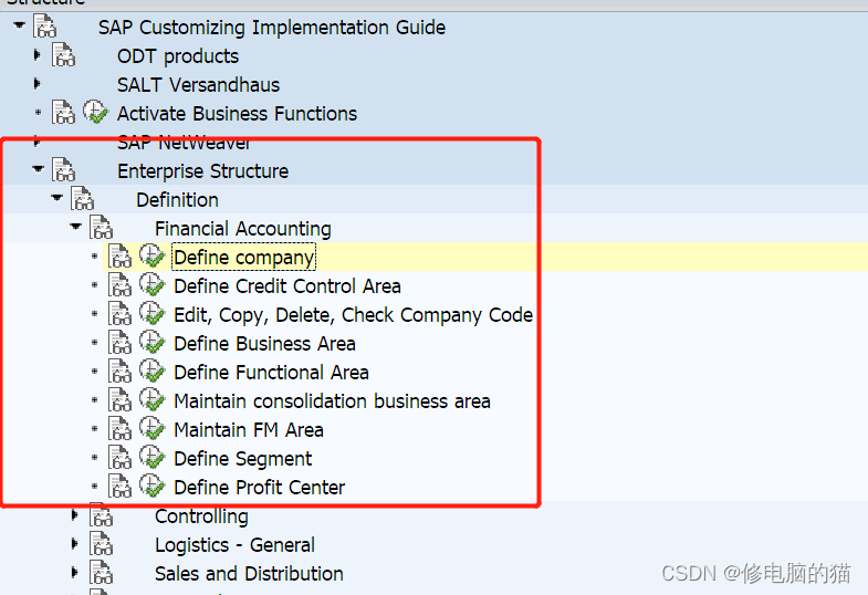 SAP- SD(一) 组成部分、菜单、快捷键、SAP Customizing Implementation Guide_sap-sd-CSDN博客