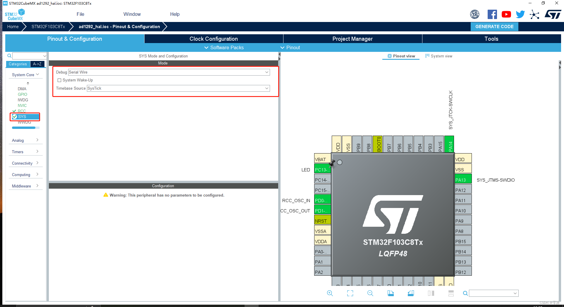 stm32烧录hal库固件后keil检测不到芯片，无法下载，但是按着复位键能下载和检测到芯片