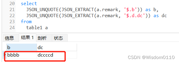 正确的查询结果