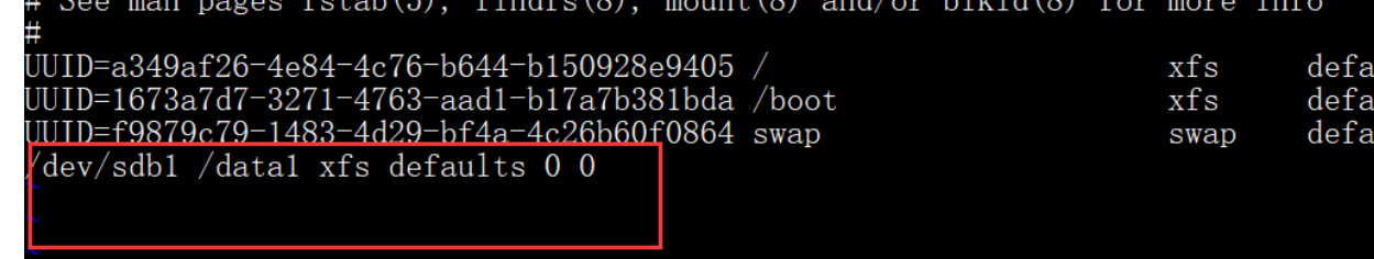 centos7磁盘分区格式化