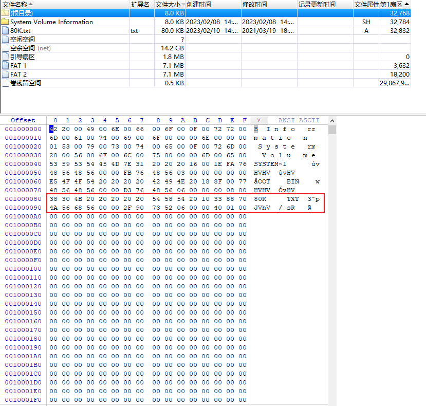 利用winhex查看文件系统裸数据