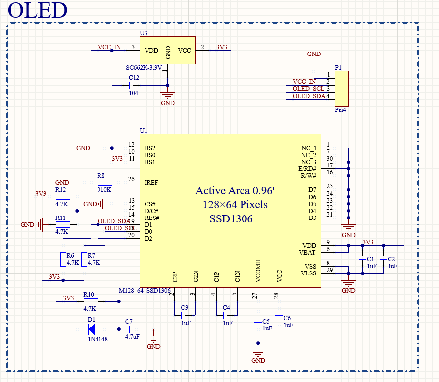 oled显示模块电路图图片