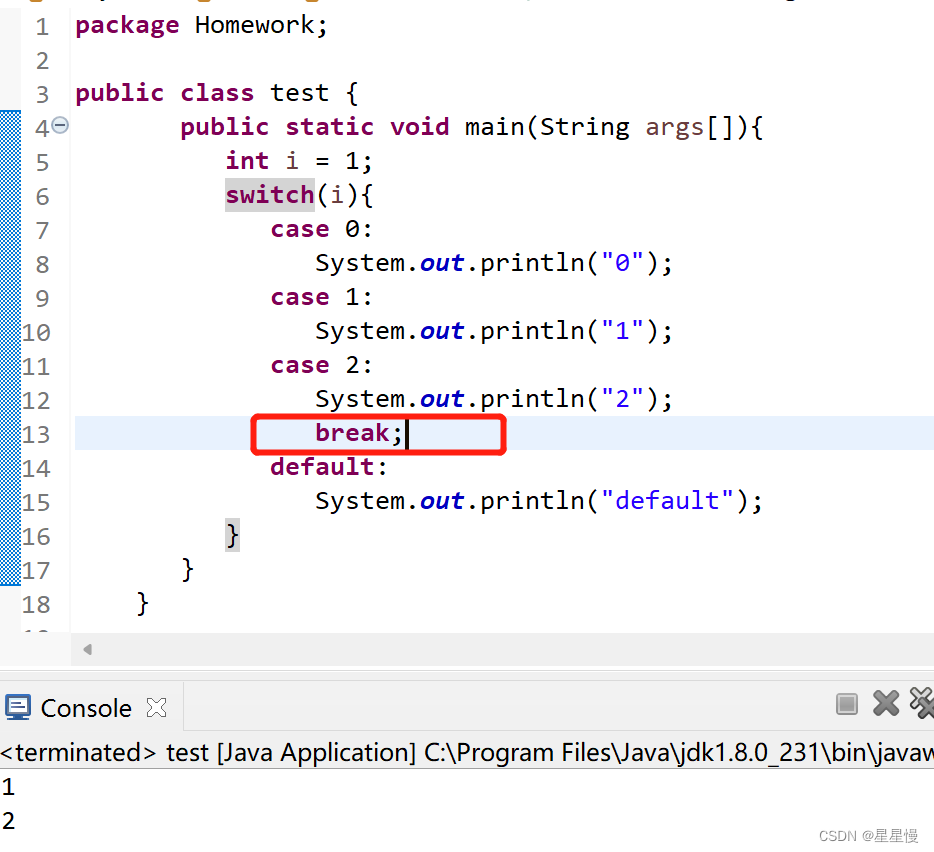 浅析JAVA分支结构中的“Switch分支”_java duplicate branch in 'switch-CSDN博客