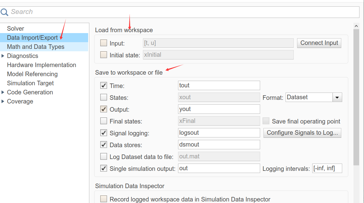 Matlab/Simulink中数据的的导入导出_load from workspaceCSDN博客