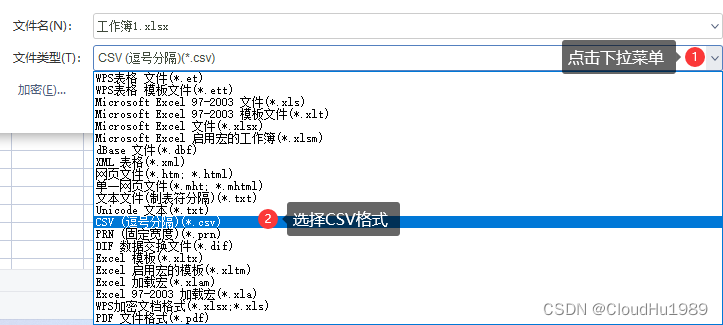 保存为CSV格式