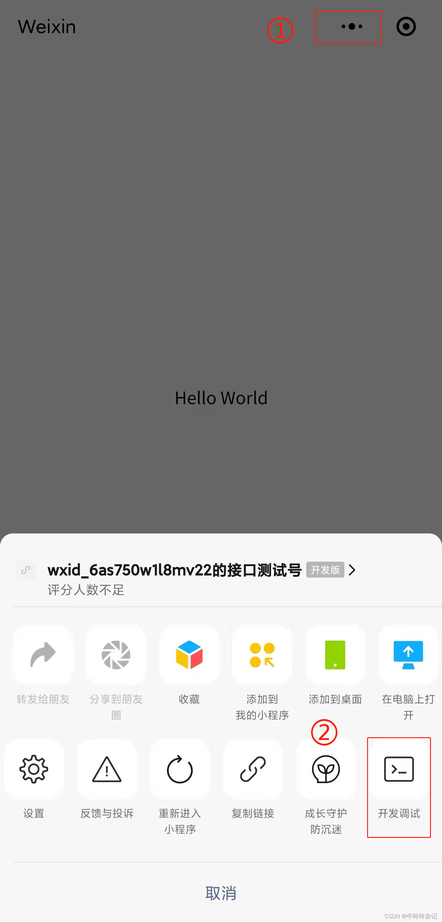 微信debug模式