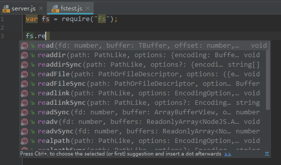 webstorm编写NodeJS没有代码提示