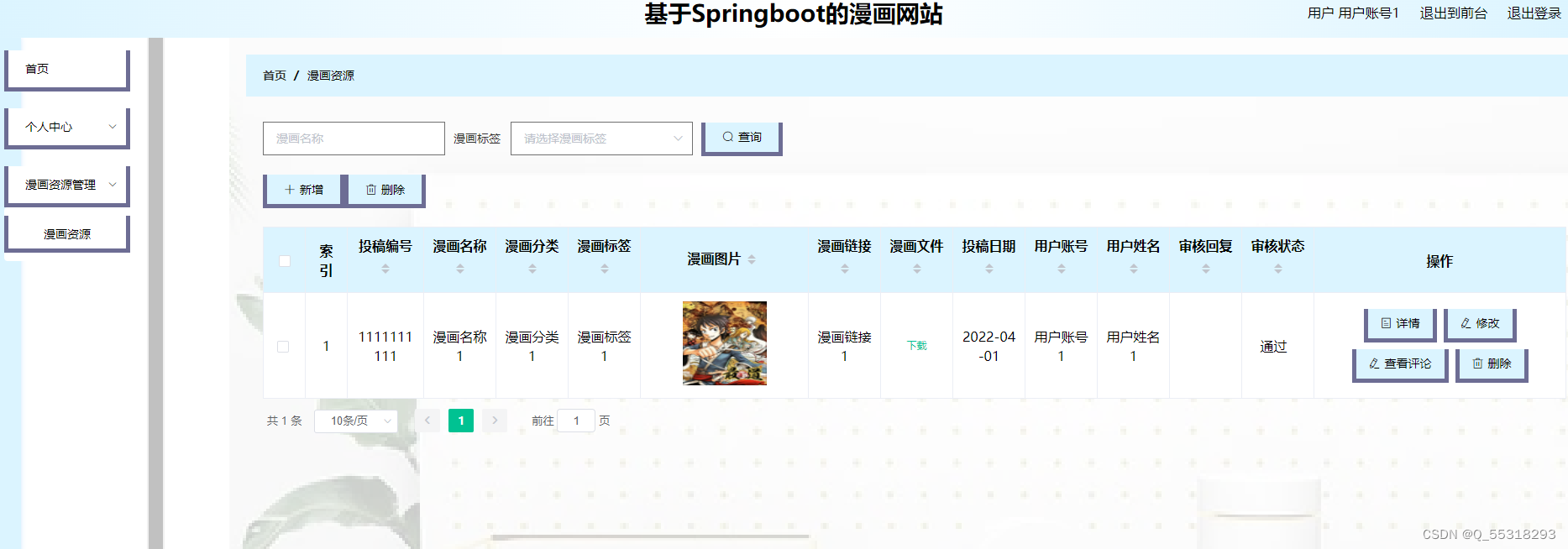 js的动漫资讯论坛项目-csdn博客