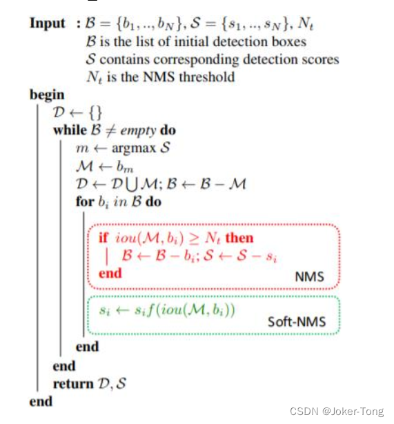 非极大值抑制NMS与柔性非极大抑制Soft-NMS的python实现