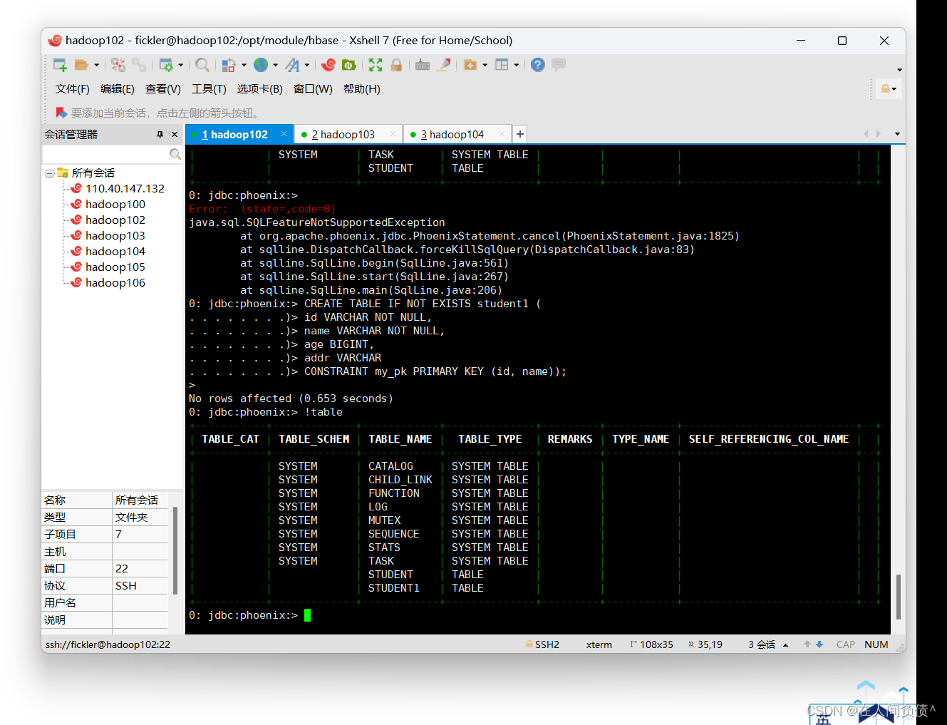 HBase 2.x ---- 整合 Phoenix