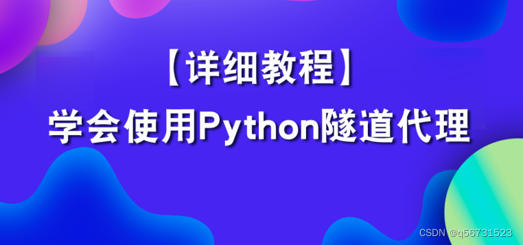 【详细教程】学会使用Python隧道代理