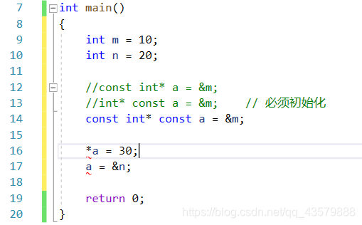 const int* a、int* const a、const int* const a的区别_说const int *a, int ...