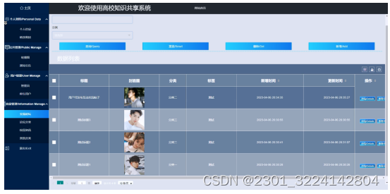 （免费领源码）Java#ssm#MySQL高校知识共享系统设计与实现35050-计算机毕业设计项目选题推荐