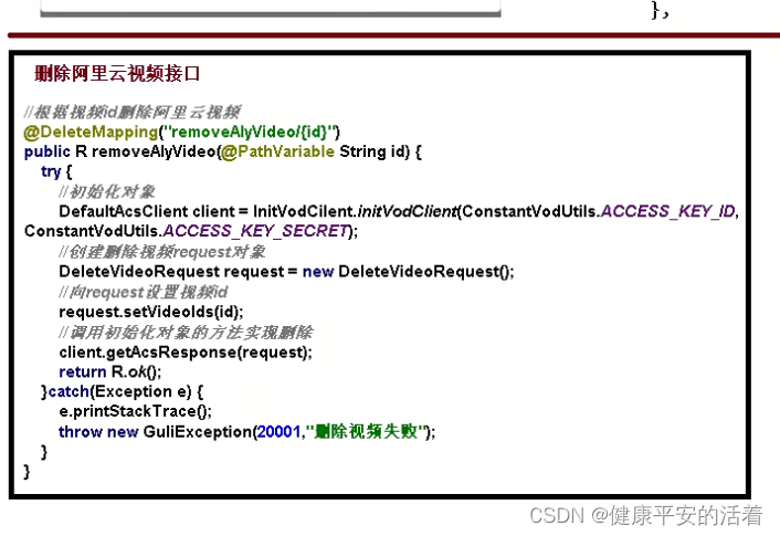 实战项目-在线学院 阿里云视频的操作