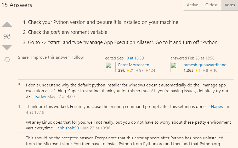 Python报错：Python Was Not Found； Run Without Arguments To Install From The  Microsoft Store_会撸代码的懒羊羊的博客-Csdn博客