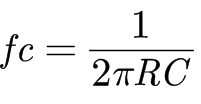 fc=1/2*Pi*R*C，