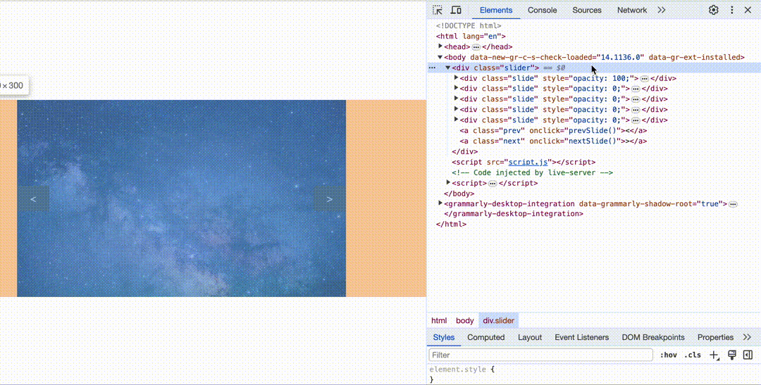 使用 HTML、CSS 和 JavaScript 创建图像滑块