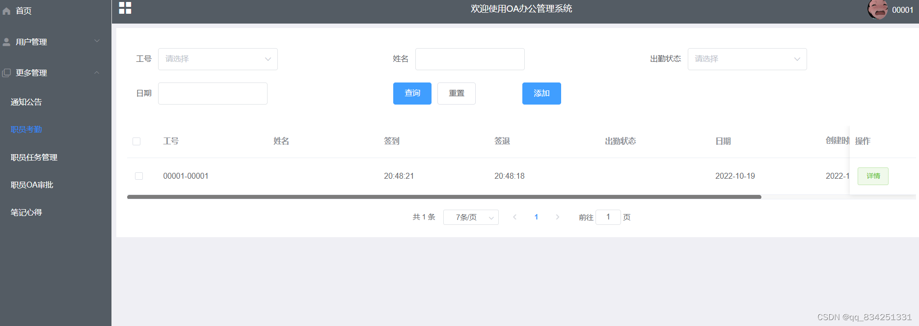 SpringBoot Vue OA springboot-vue-oa