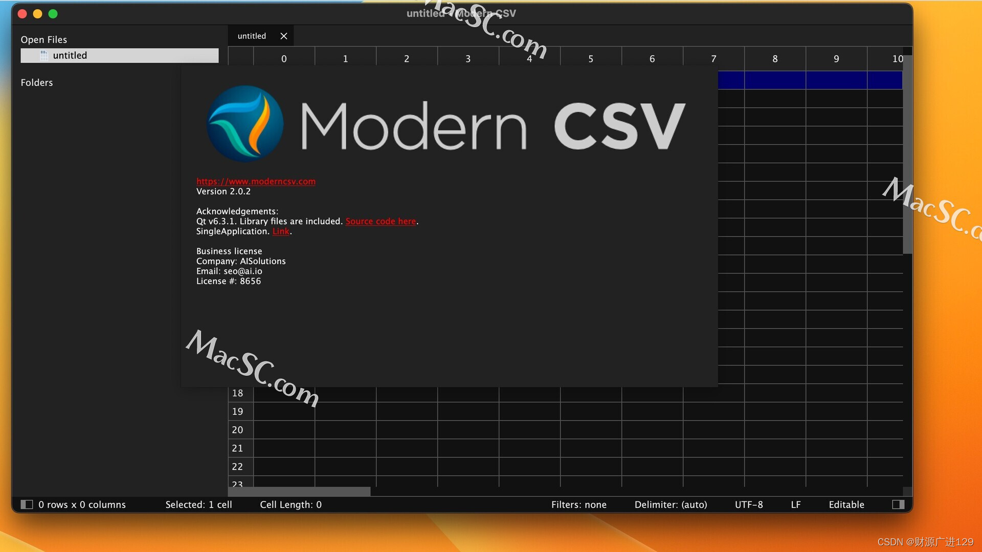 instal the new version for apple Modern CSV 2.0.2