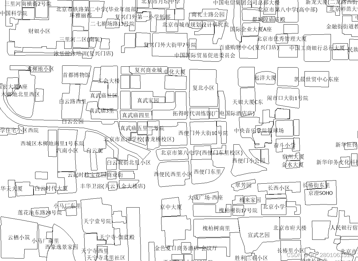 2022北京 西城区AOI下载 2022北京 西城区小区AOI下载 各城市AOI数据下载