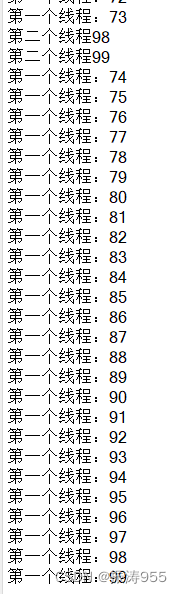 这个最简单，就是从第二个线程99