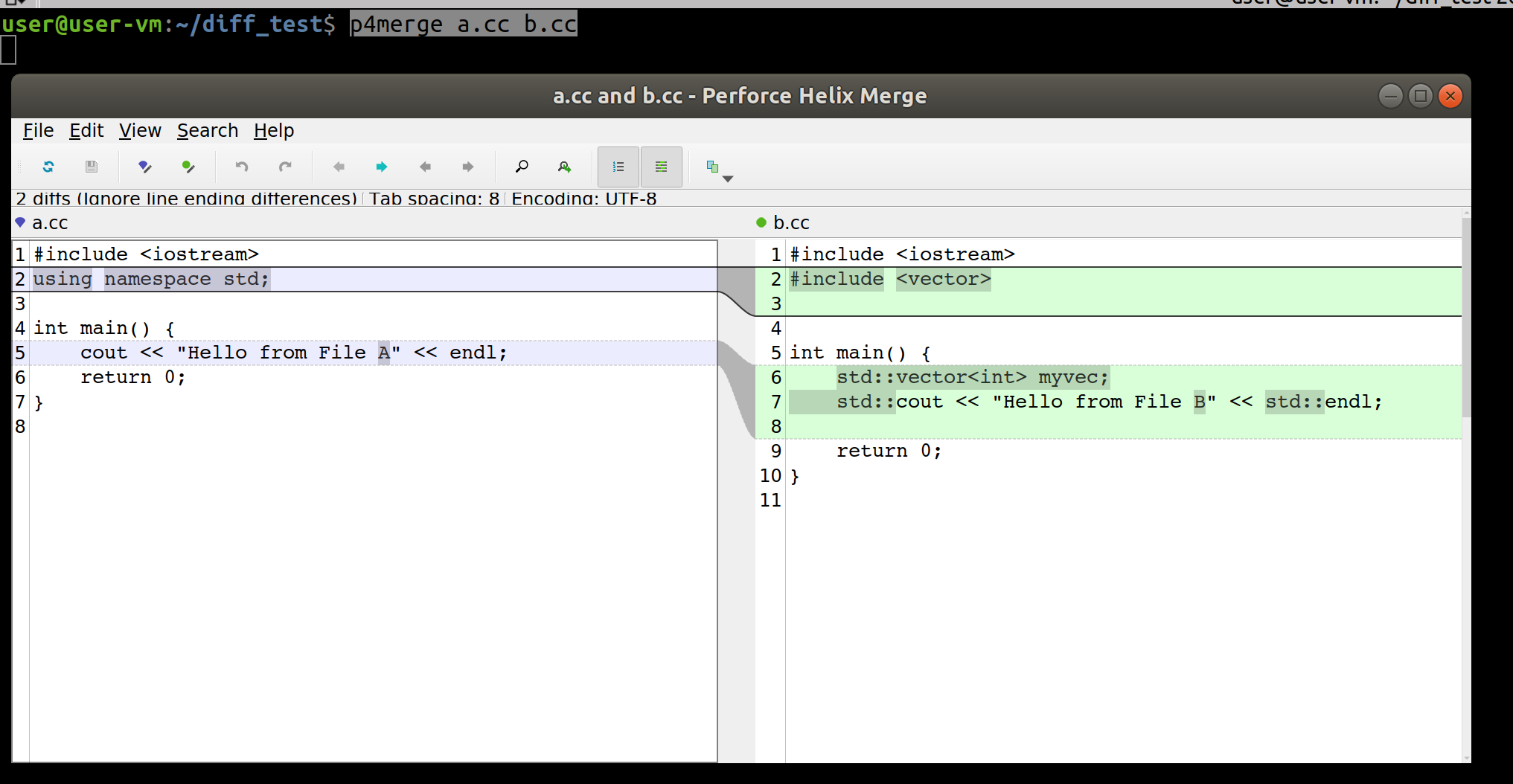 Linux笔记之diff工具软件P4merge的使用