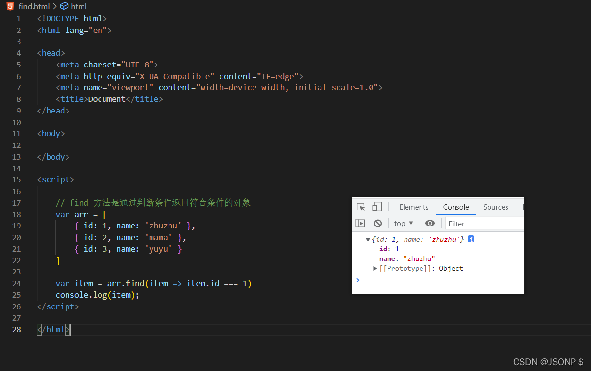 js中findindex方法的使用和find方法的使用_findexindex-CSDN博客