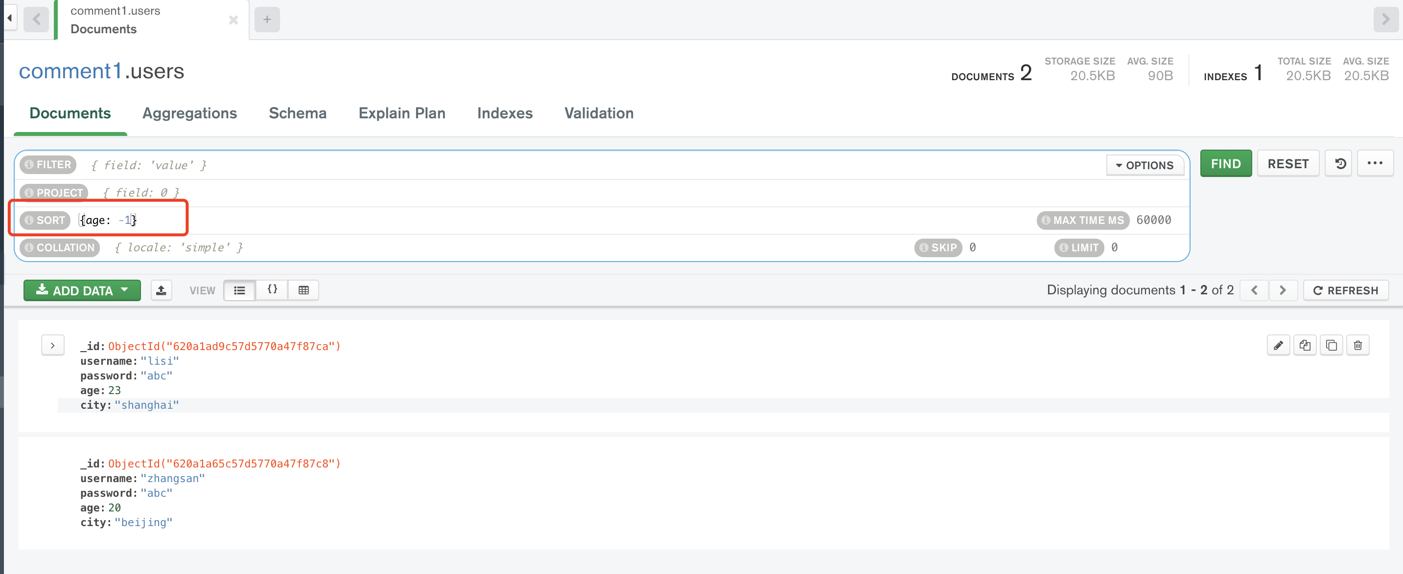 [Mongodb] 3.使用mongodb -----------使用compass