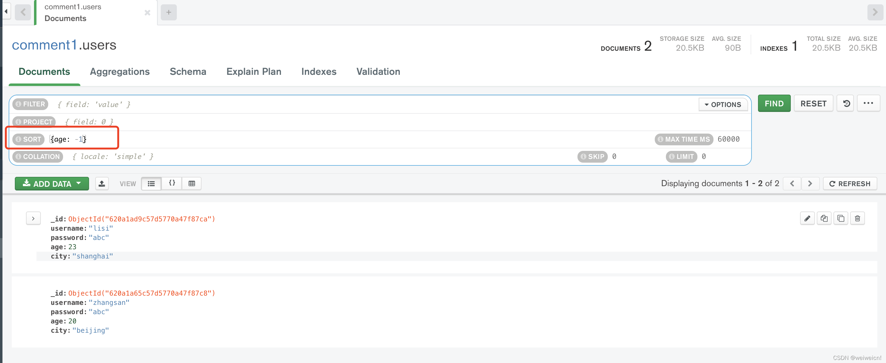 [Mongodb] 3.使用mongodb -----------使用compass