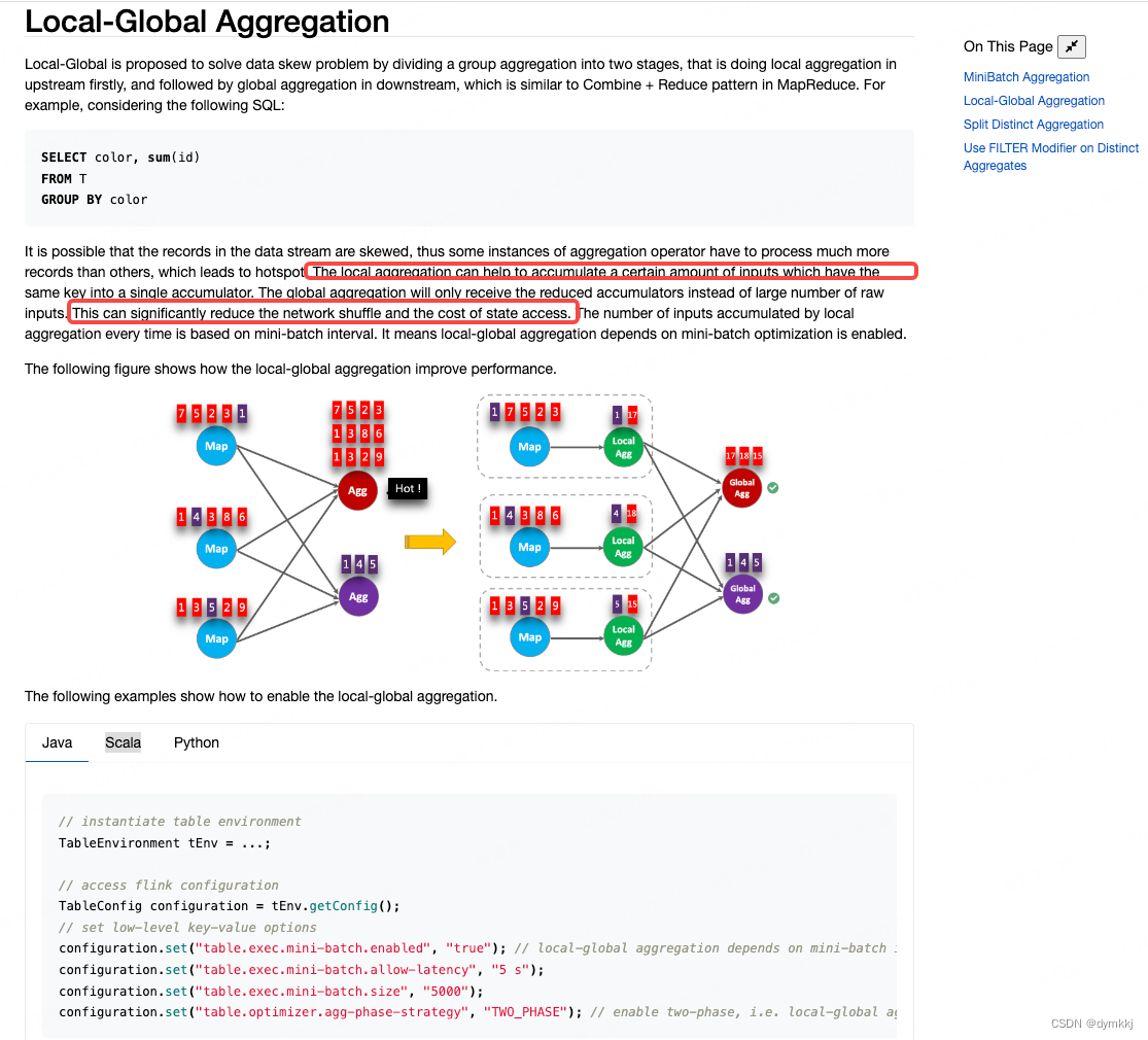 Flink-SQL join 优化 -- MiniBatch + local-global