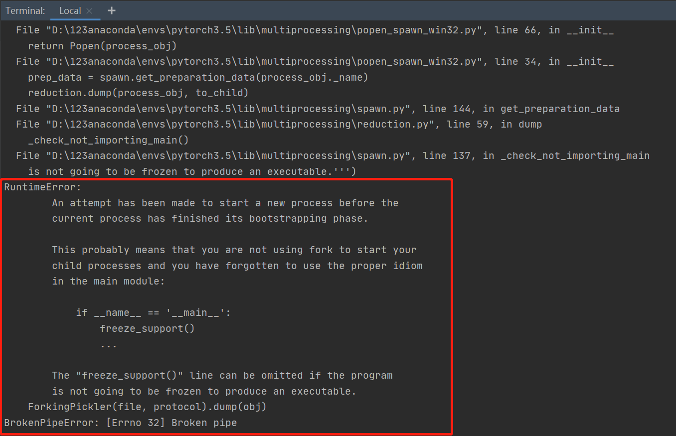 RuntimeError: An attempt has been made to start a new process before ...
