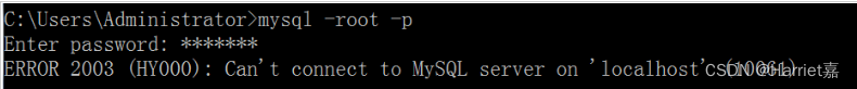 Can‘‘t connect to MySQL server on localhost (10061)解决方法