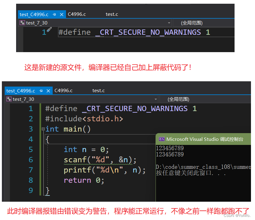 C4996 “scanf“ 问题——初学者使用VS的拦路虎-CSDN博客