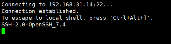 通过telnet端口是显示的ssh版本号
