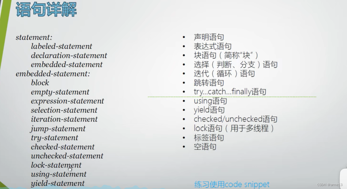刘铁猛C#语言入门详解——学习笔记014、15、16（2）