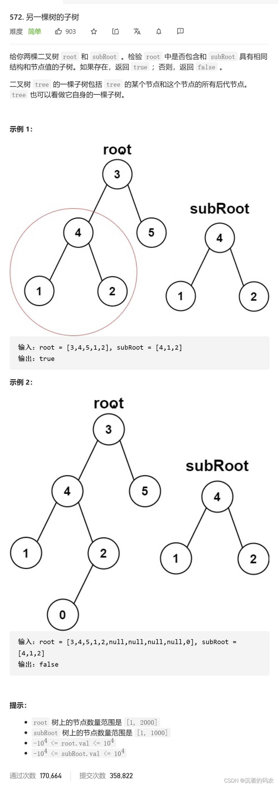 【Leetcode】572.另一棵树的子树