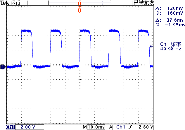 ▲ 图2.1.10 单个BC547-C发射极电压波形
